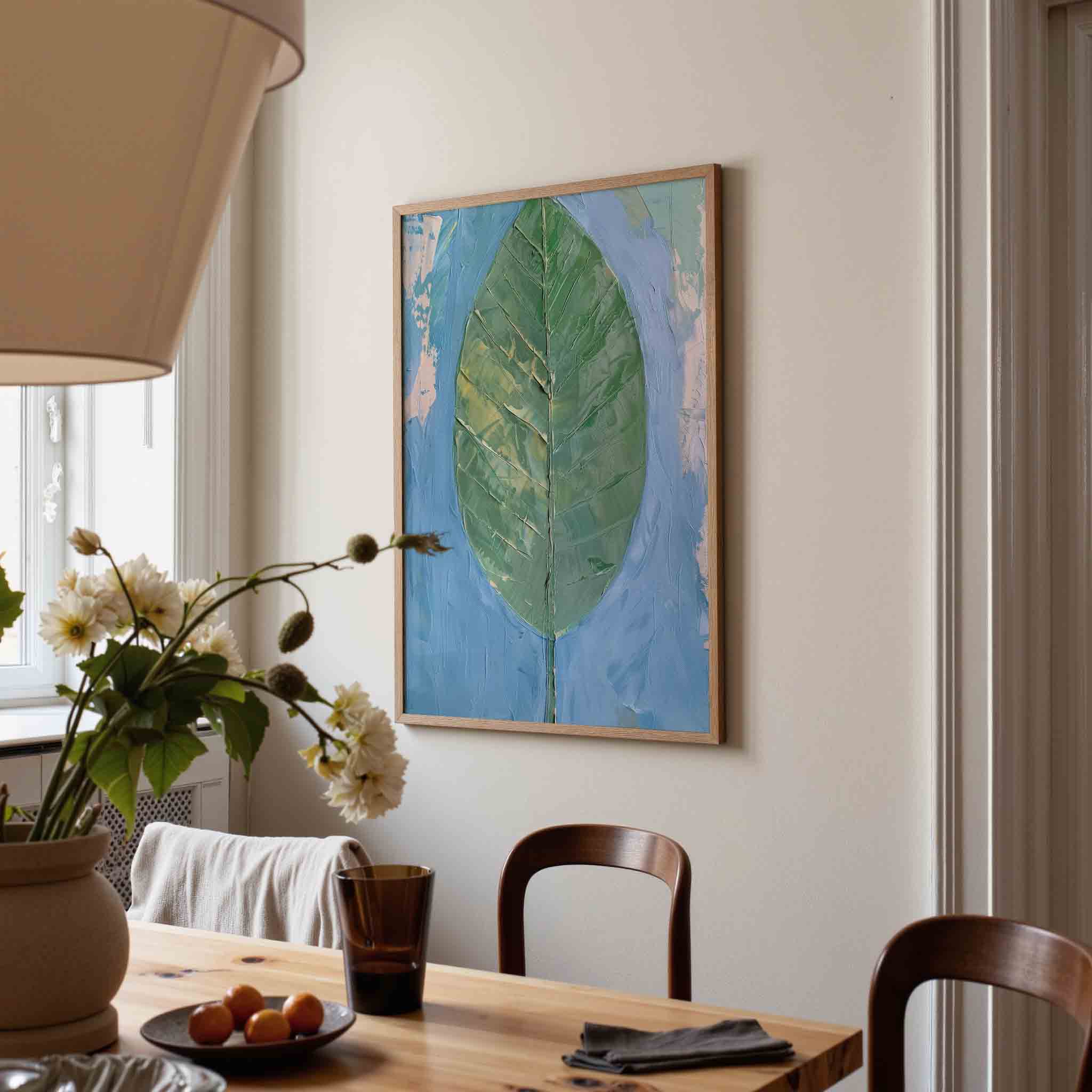 Groot groen blad Poster