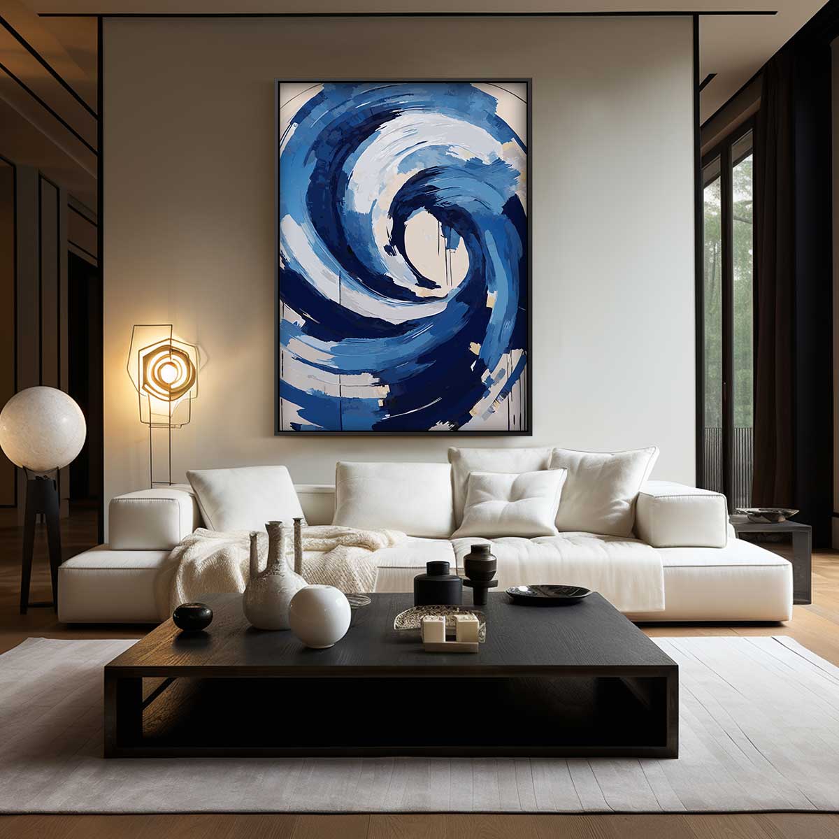 Draaikolk van Kleuren Kunstwerk-canvas-dibond-plexiglas-wanddecoratie-WallArtistic