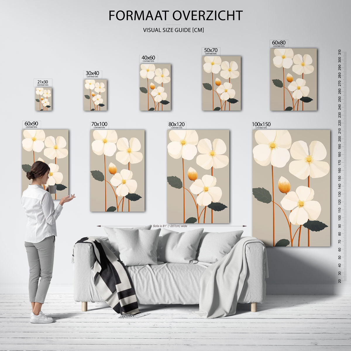 Bloemen en bladeren Poster