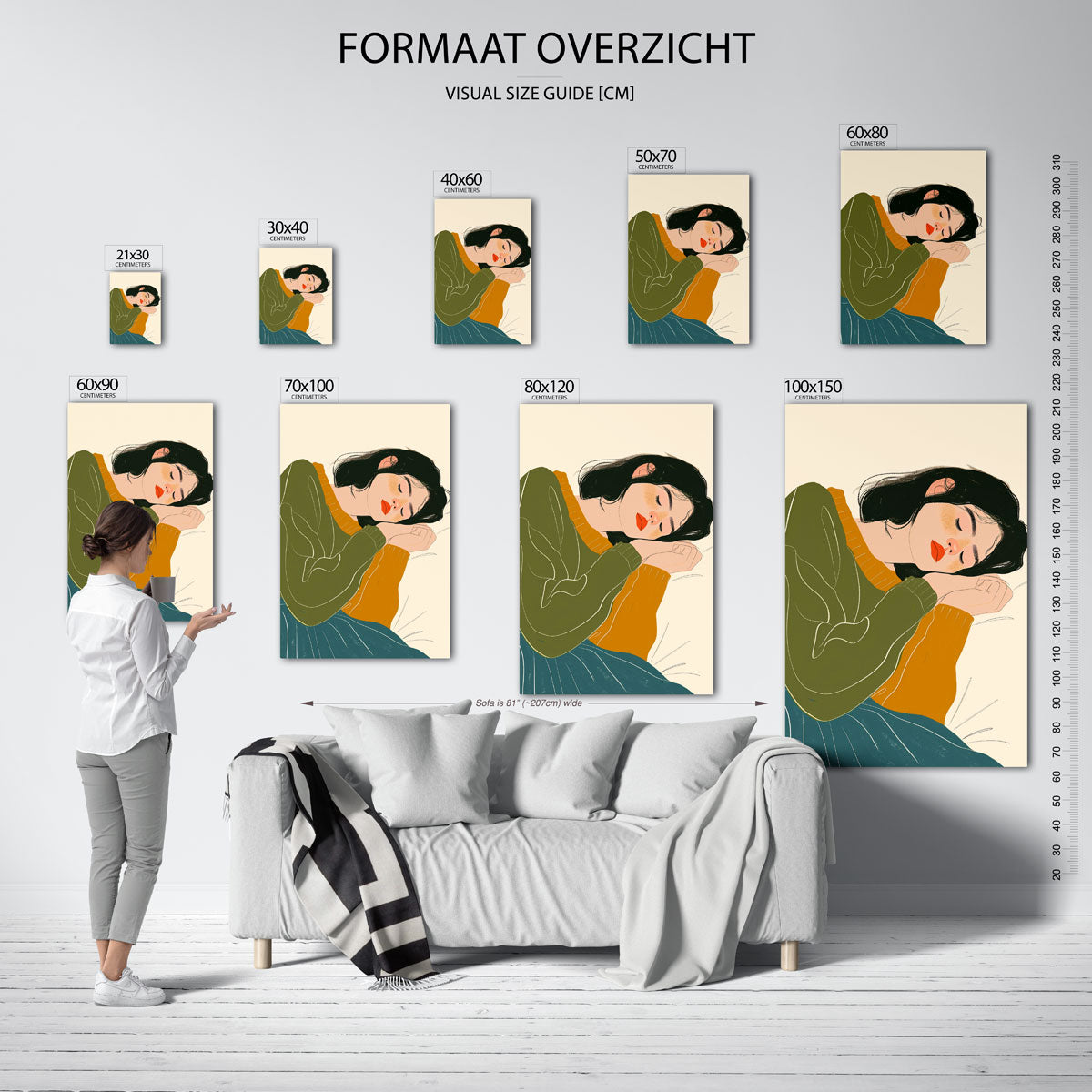 Slapende vrouw Poster
