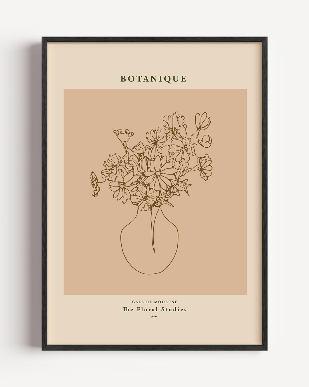 Botanique Bloemenlijntekening Poster-WallArtistic