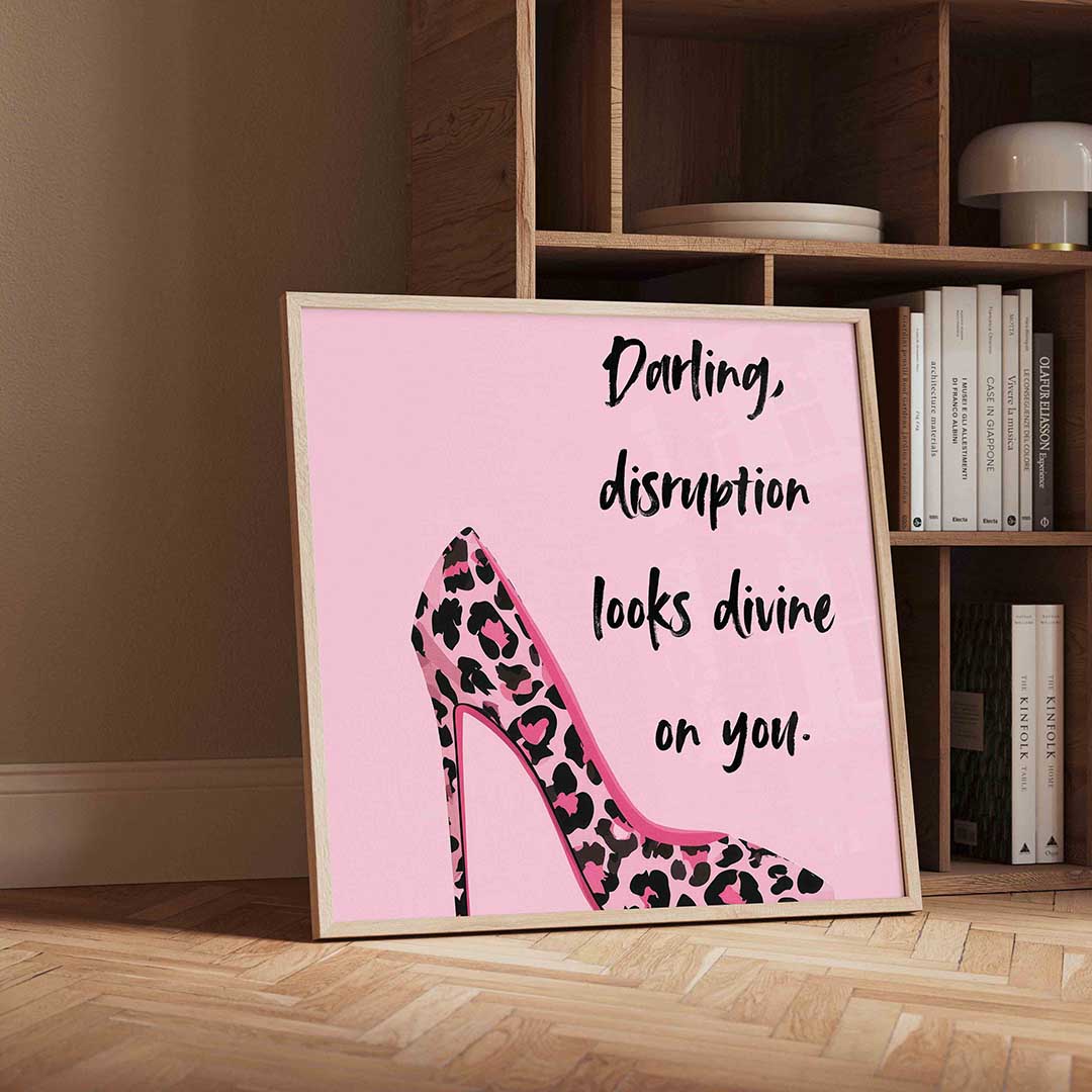 Roze luipaard pump Poster
