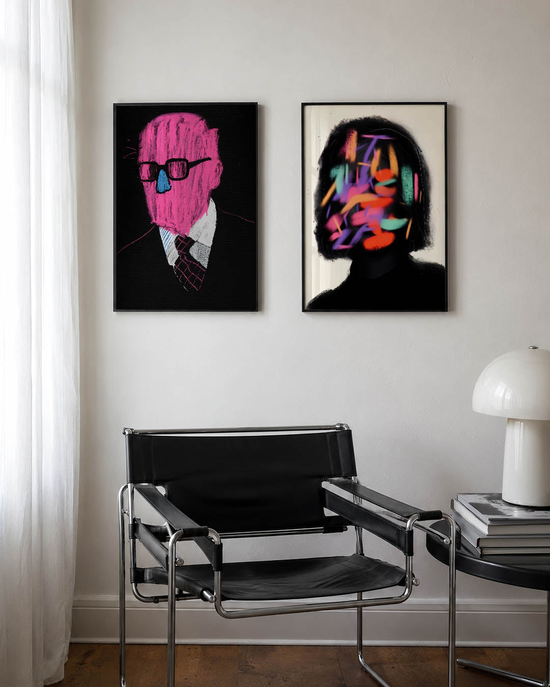 Kleurrijk portret Posterset
