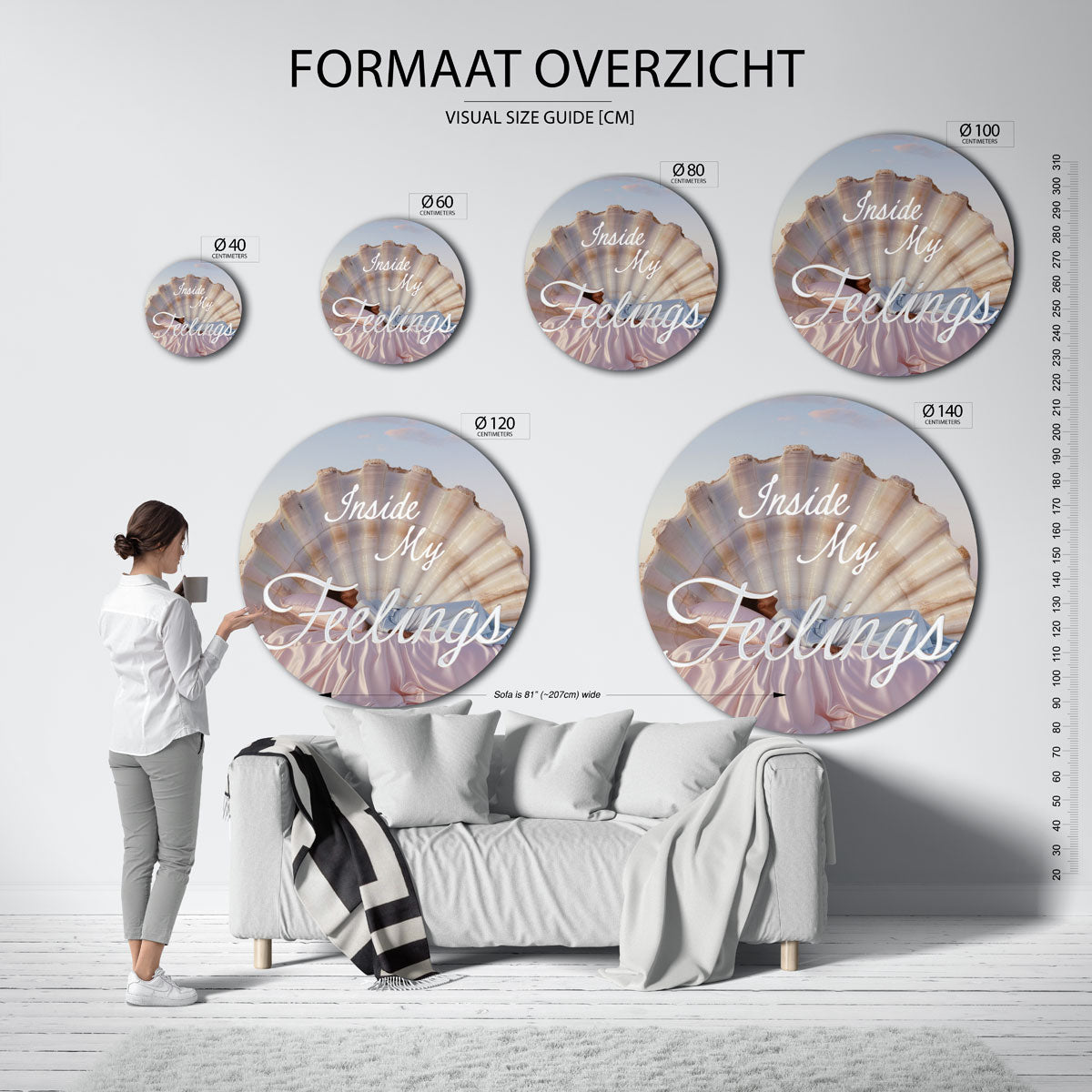 Schelp en tekst Muurcirkel
