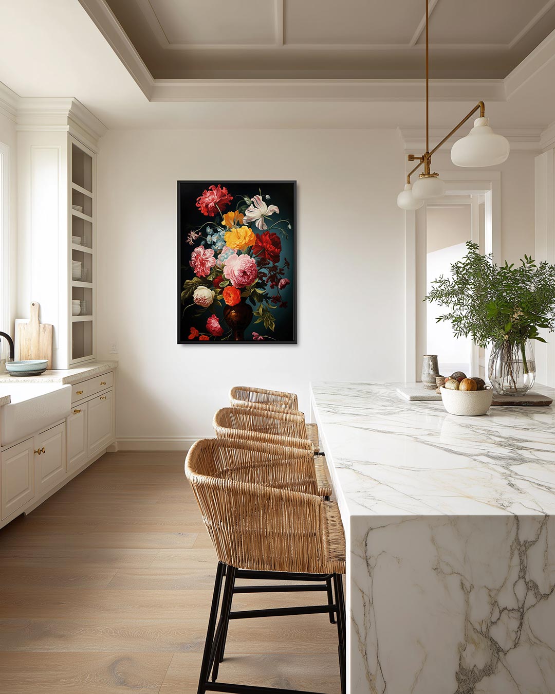 Bloemrijke compositie Kunstwerk