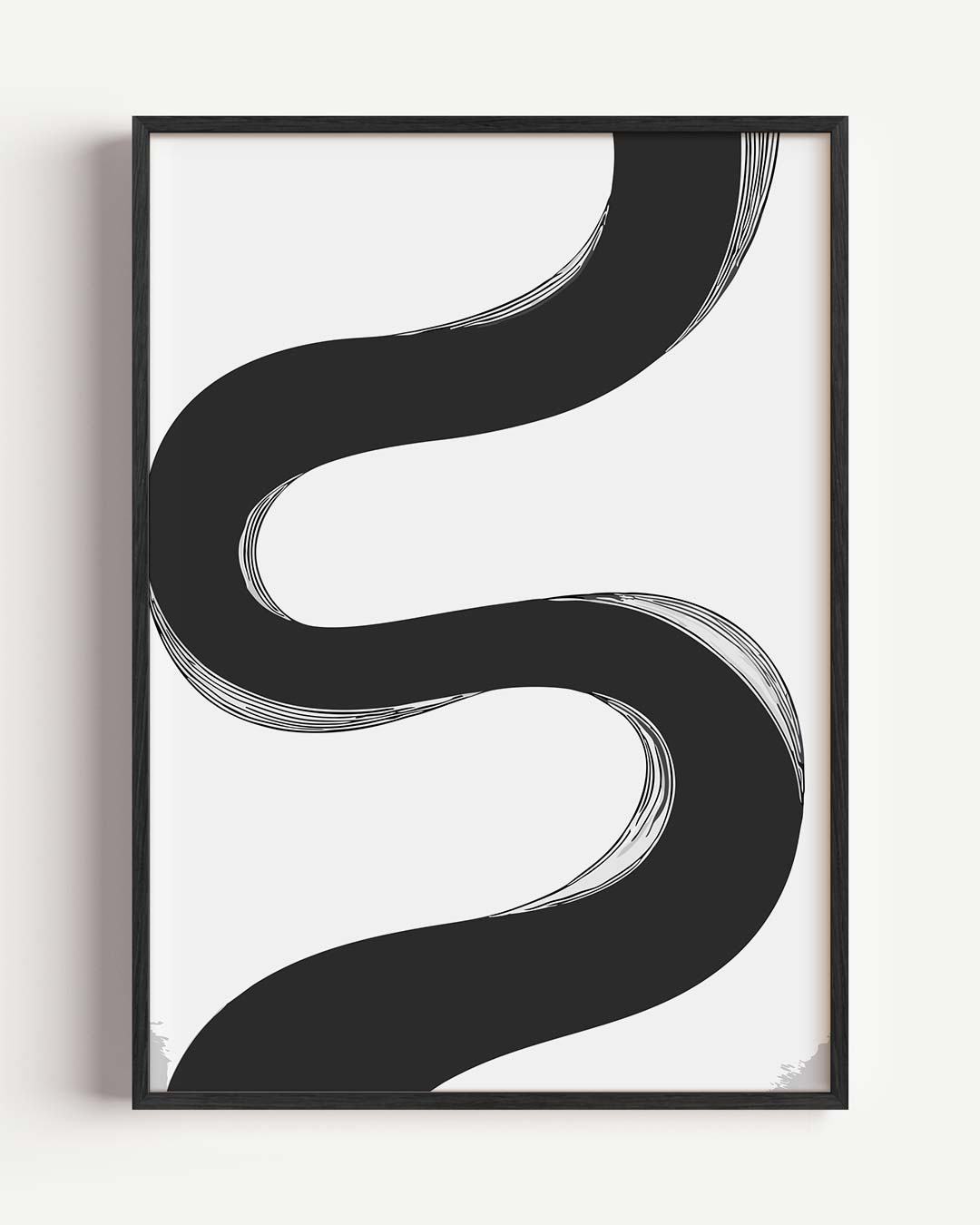 Stijlvolle Zwart-Wit Golf Poster