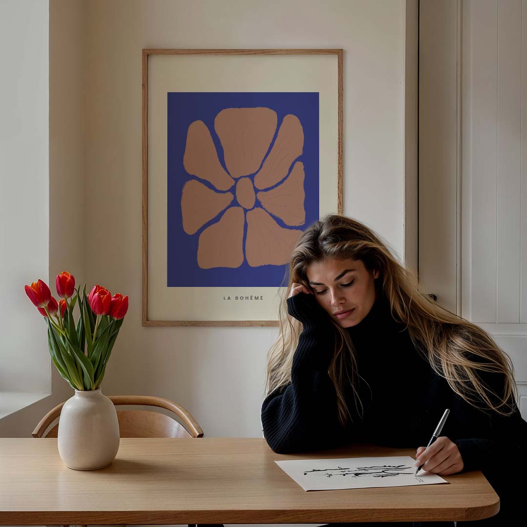 Bloemenpracht in La Bohème Stijl Poster-WallArtistic