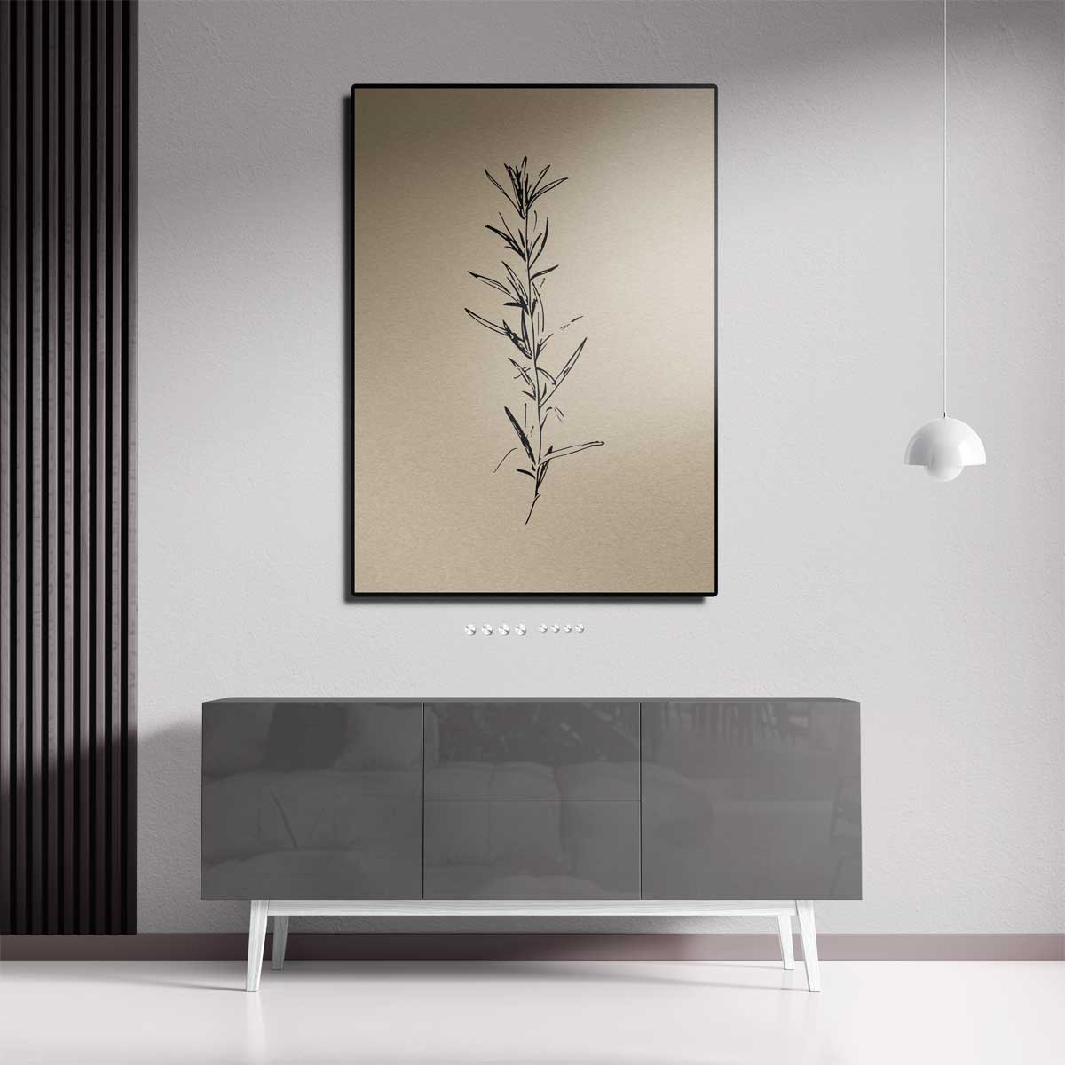 Elegante Botanische Schets Kunstwerk-canvas-dibond-plexiglas-wanddecoratie-WallArtistic