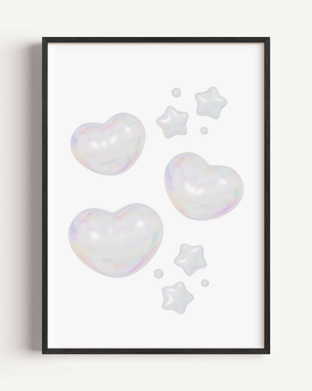 Dromerige Hartjes en Sterren Poster