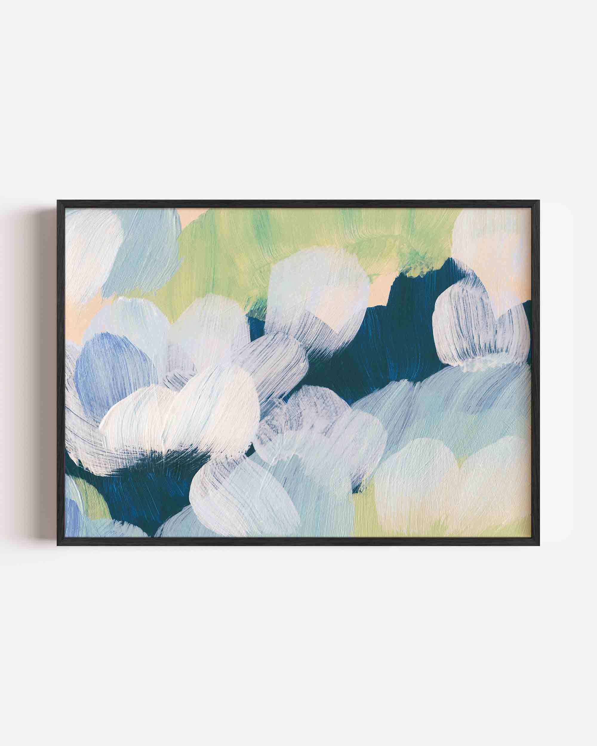 Abstracte penseelstreken Poster