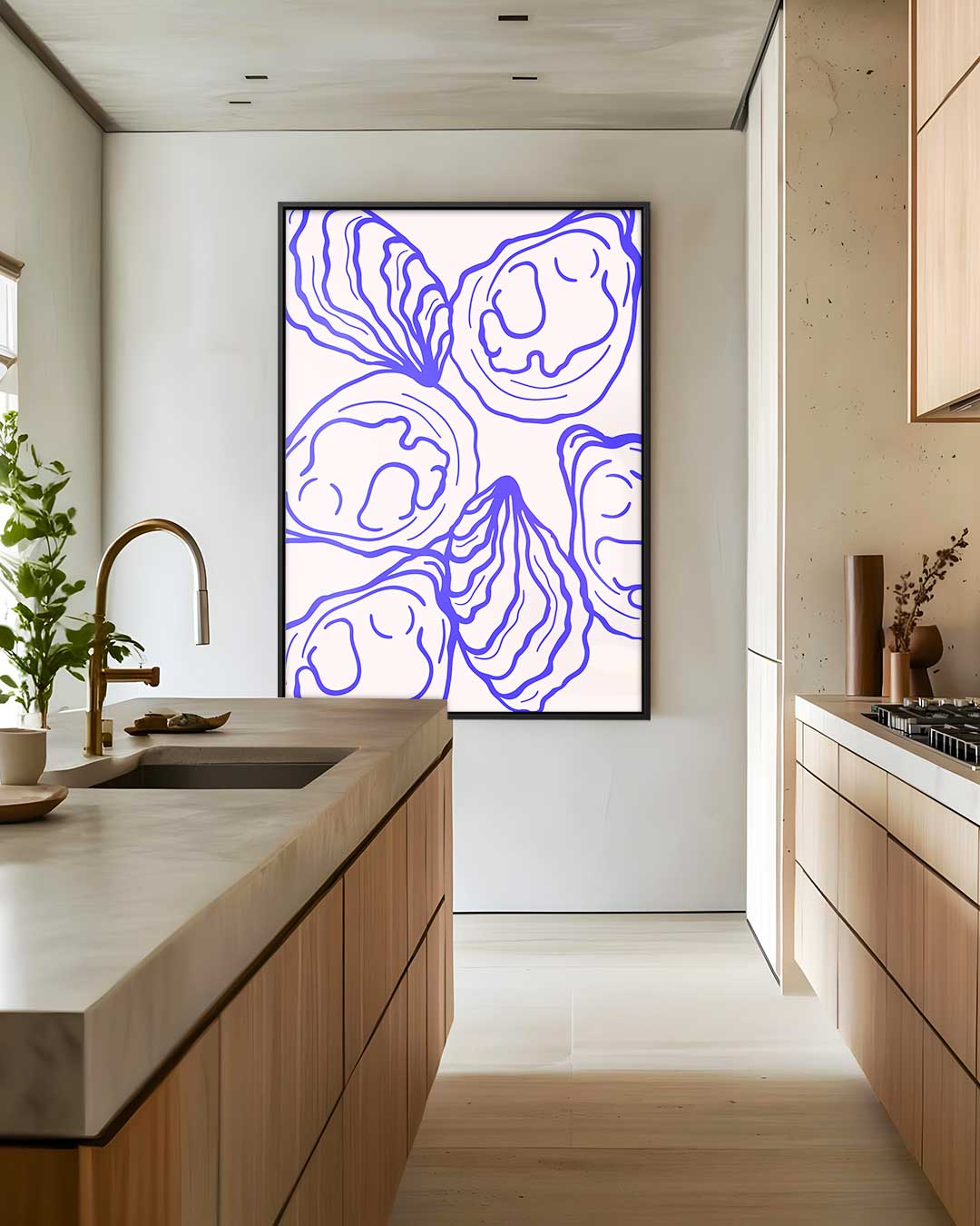 Abstracte Schelpen Kunstwerk-canvas-dibond-plexiglas-wanddecoratie-WallArtistic