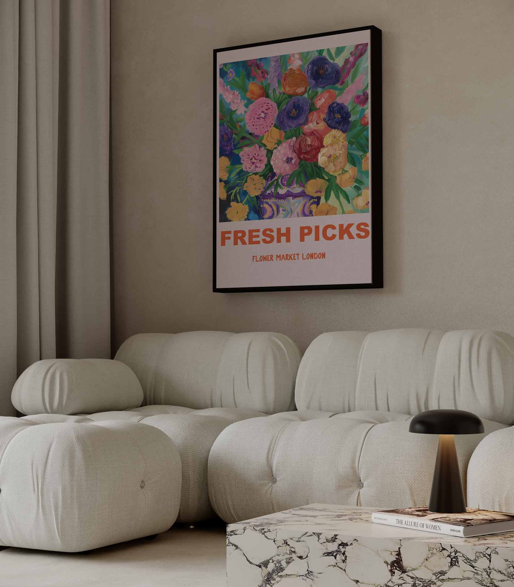 Bloemenpracht in Londen Kunstwerk-canvas-dibond-plexiglas-wanddecoratie-WallArtistic