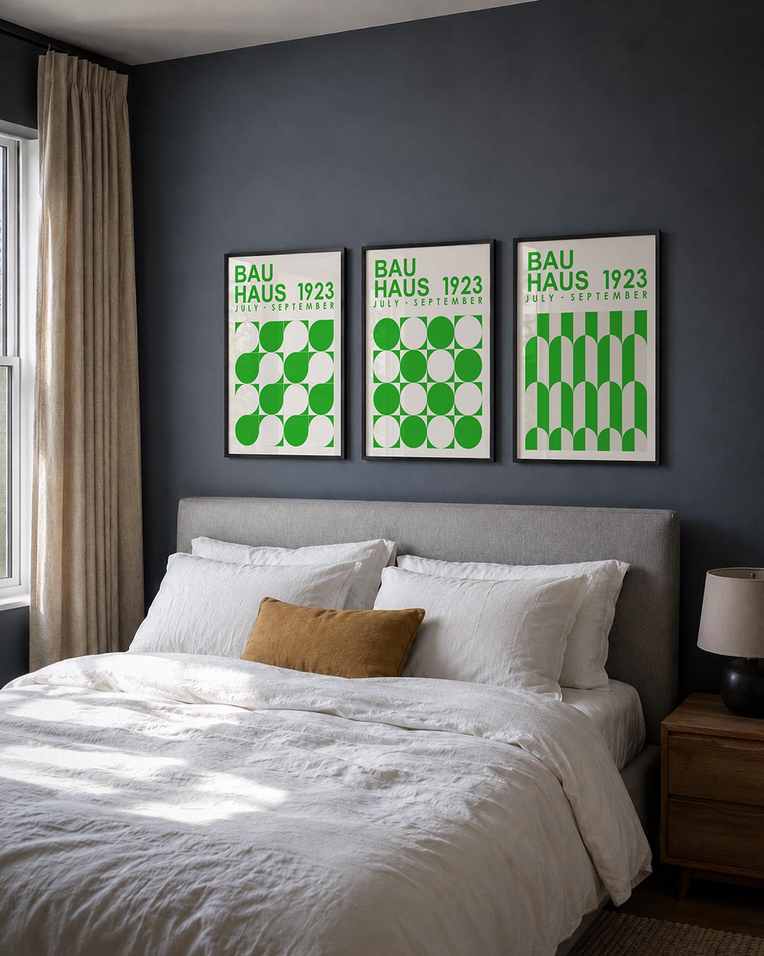 Groene vormenritme Posterset