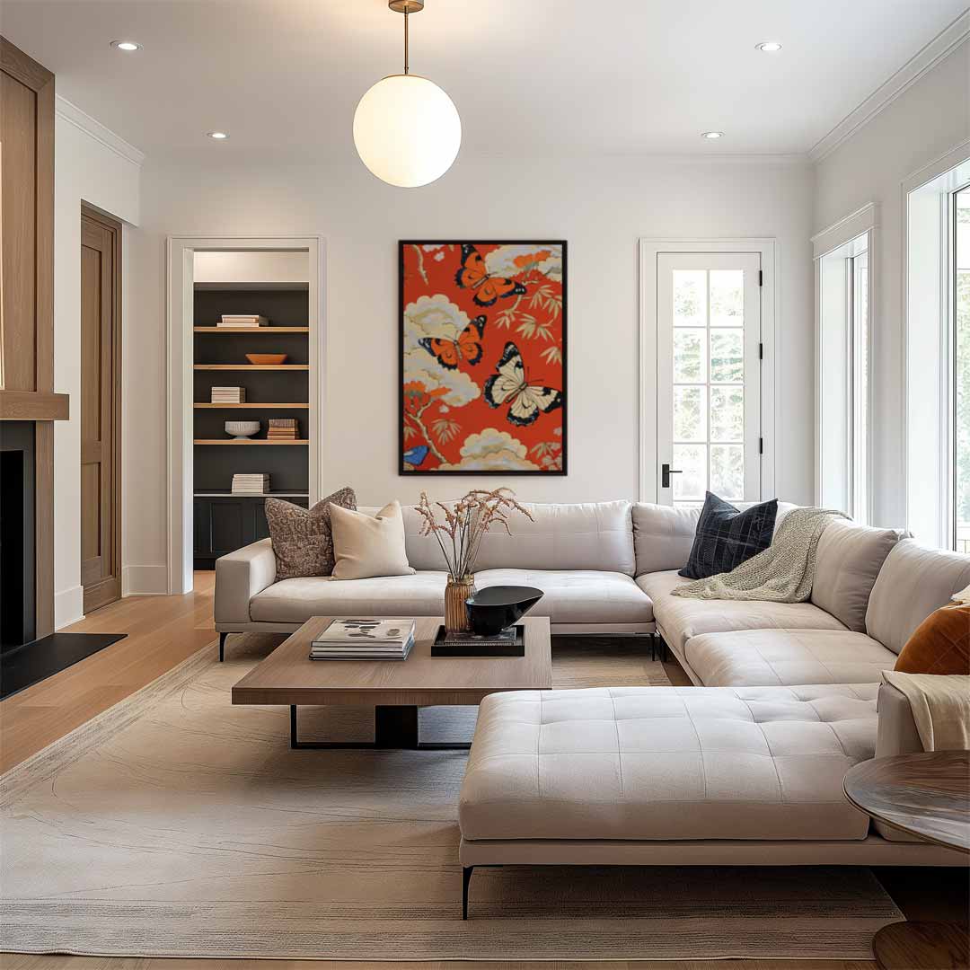 Vlinders in de Lucht Kunstwerk-canvas-dibond-plexiglas-wanddecoratie-WallArtistic