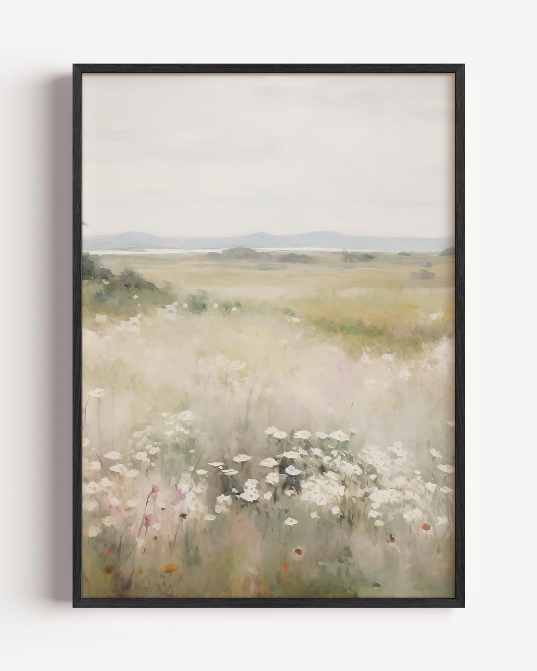 Dromerig Bloemenveld Landschap Poster-WallArtistic