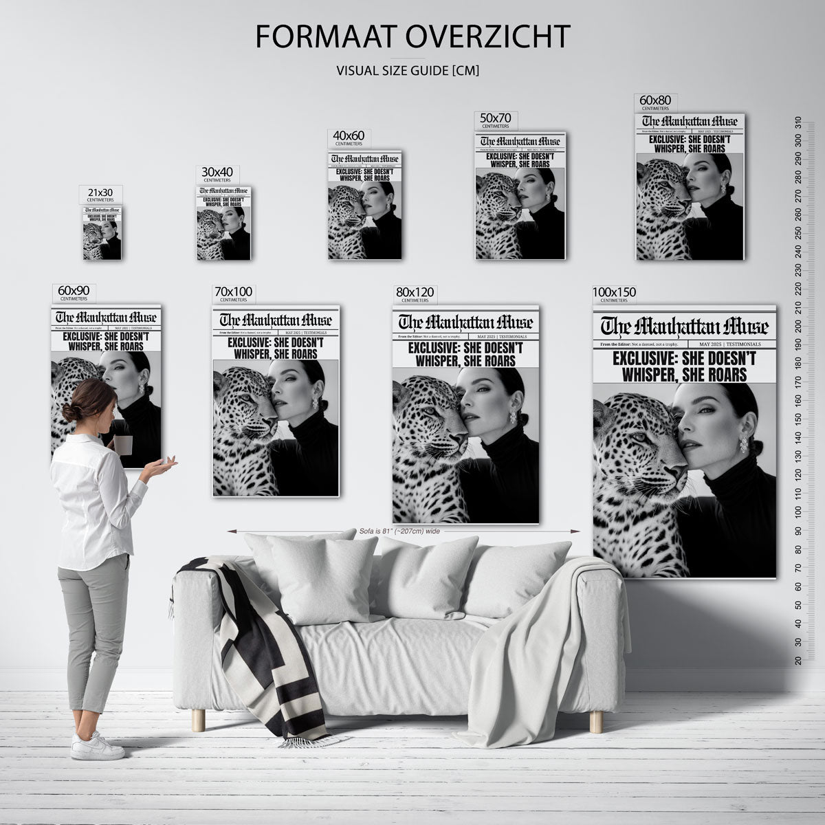 Vrouw met luipaard Poster