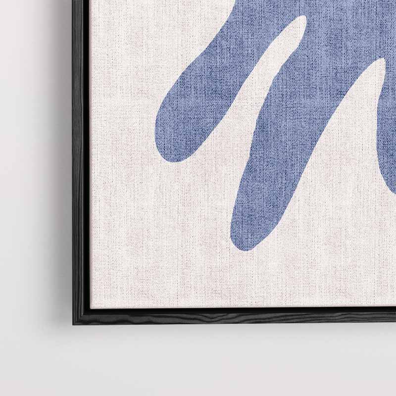 Blauwe Abstracte Vormen Kunstwerk-canvas-dibond-plexiglas-wanddecoratie-WallArtistic