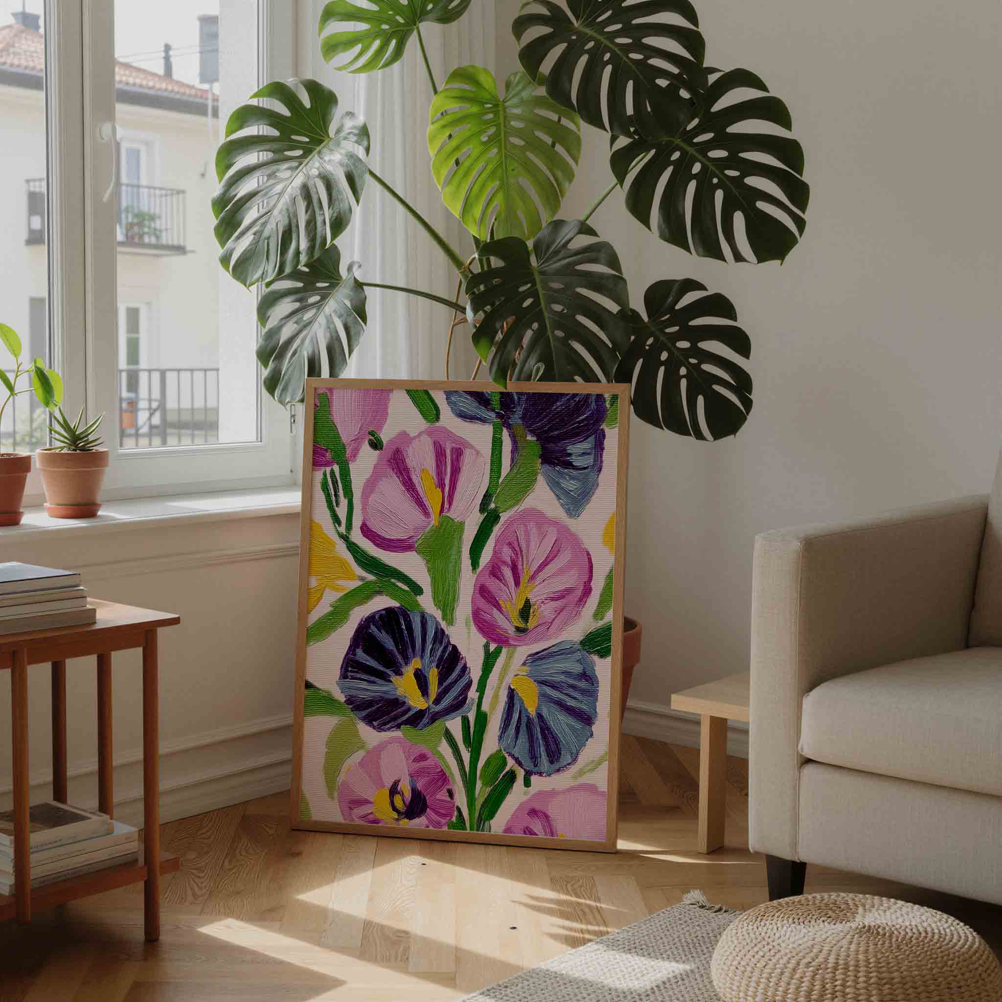 Bloemen in levendige kleuren Poster