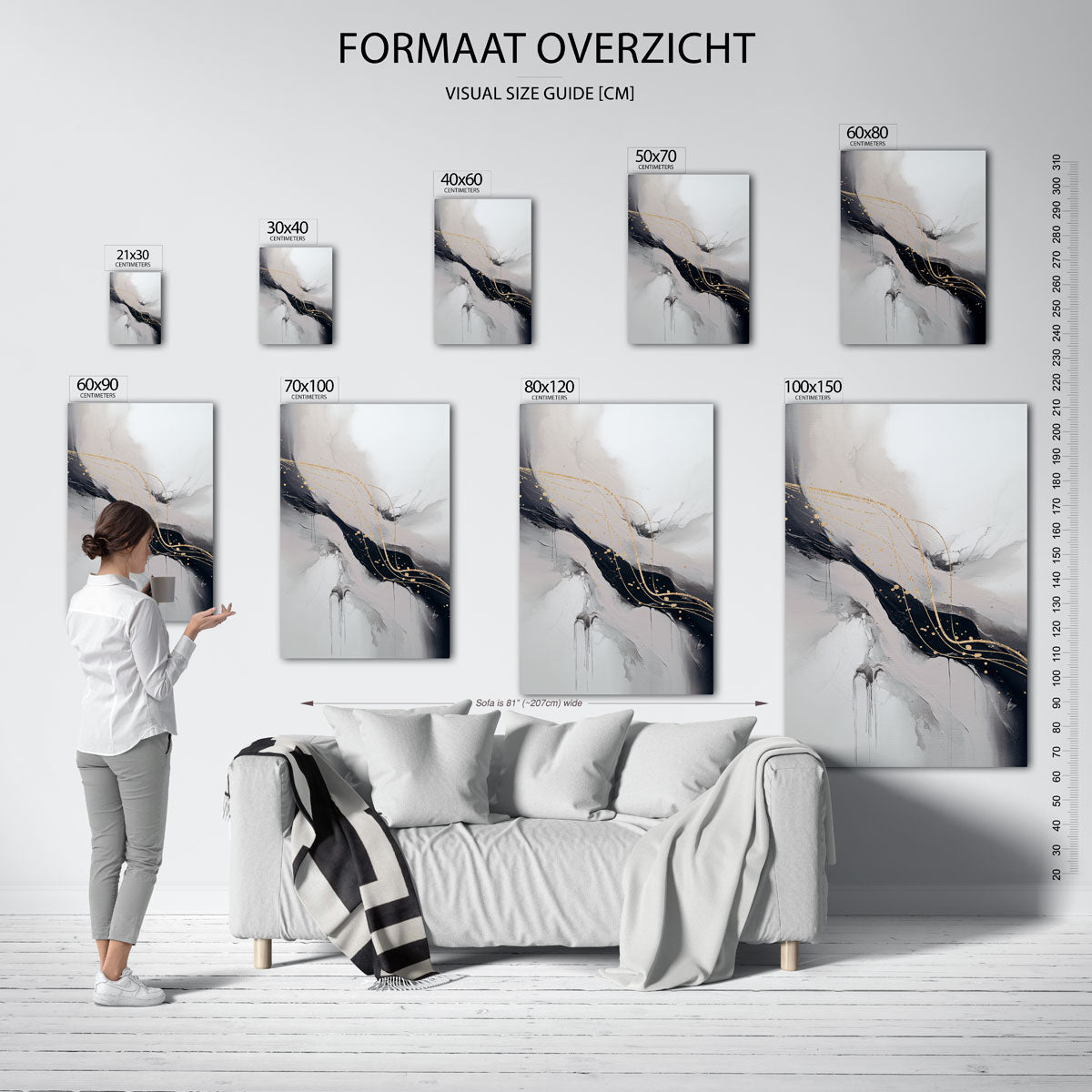 Abstracte lijnen Poster