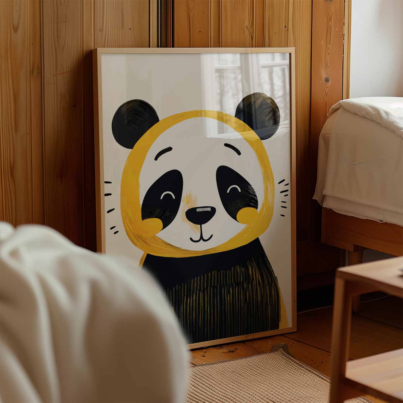 Vrolijke Panda Illustratie Poster