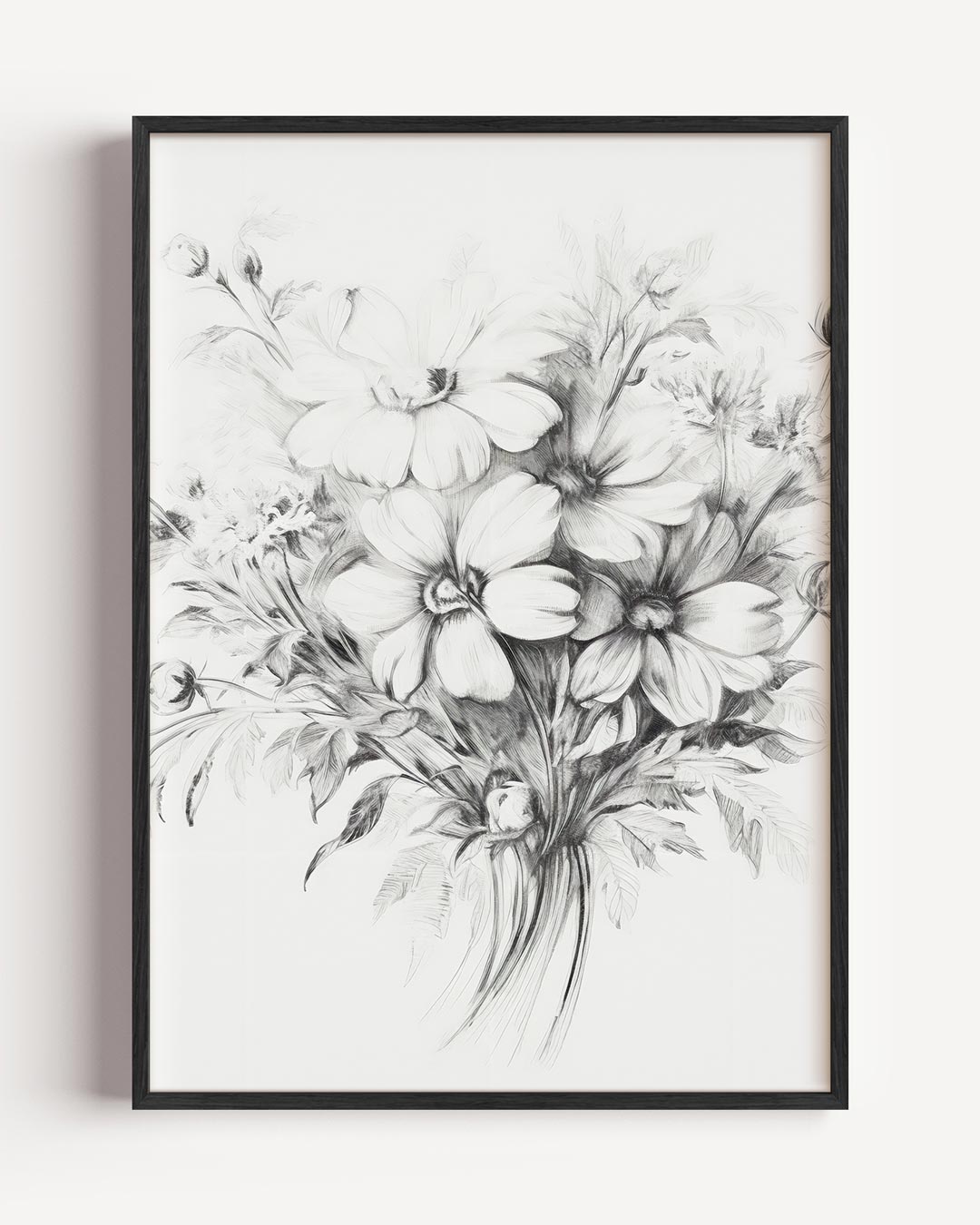 Elegante Bloemenillustratie Poster-WallArtistic