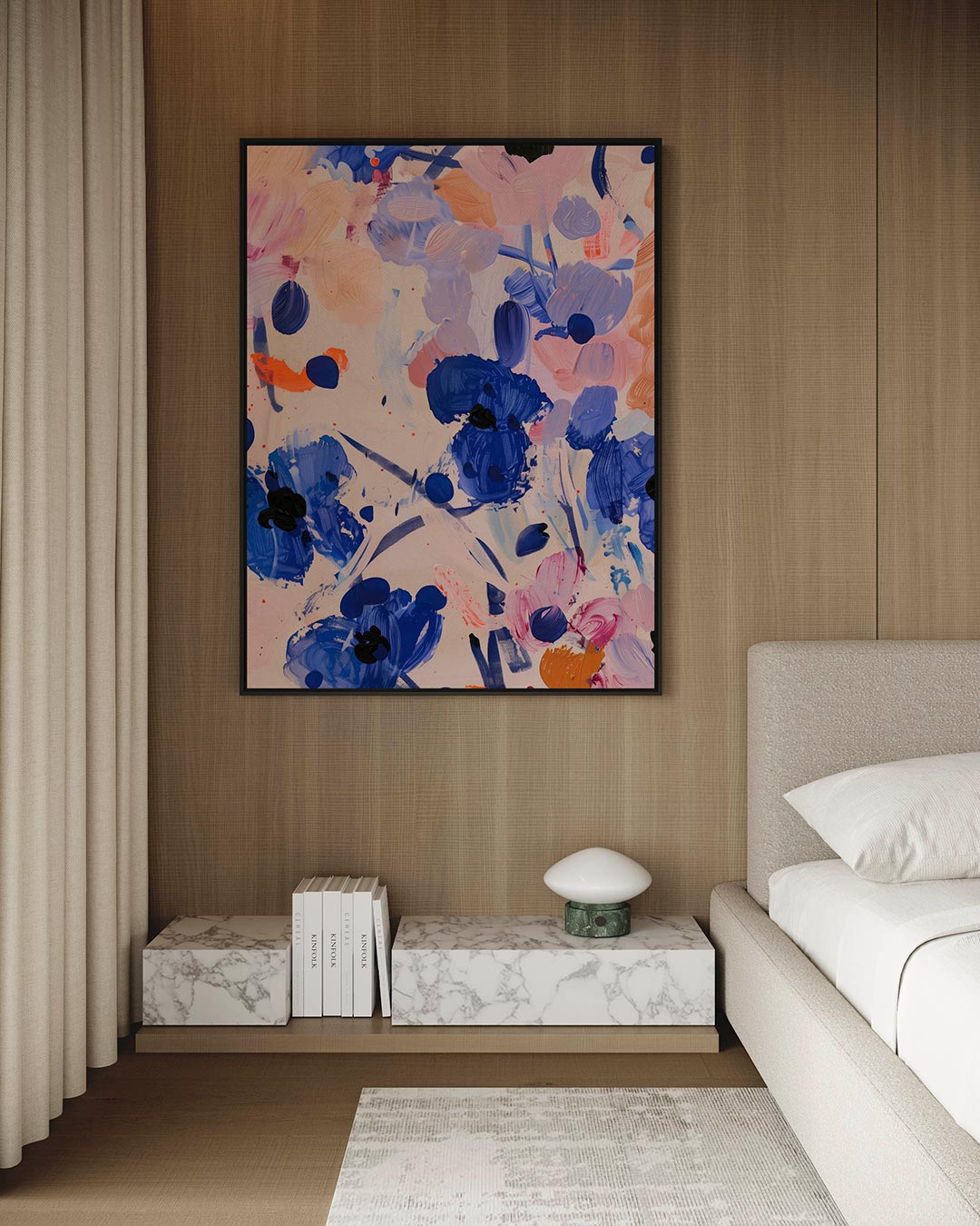 Kleurrijke bloemenvormen Kunstwerk