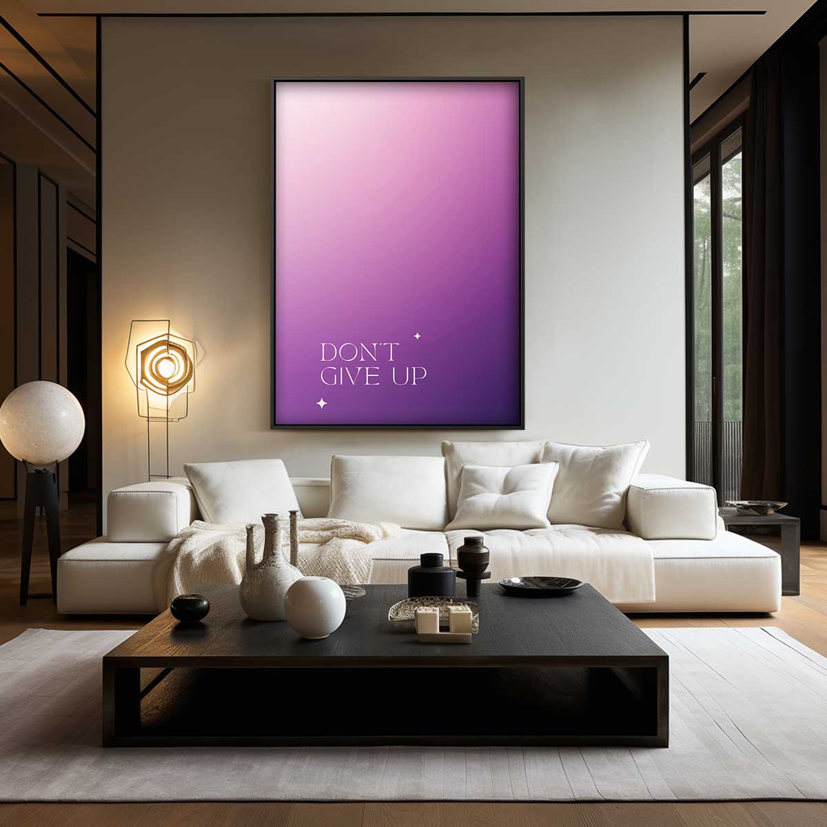 Inspirerende Poster "Don't Give Up Kunstwerk-canvas-dibond-plexiglas-wanddecoratie-WallArtistic