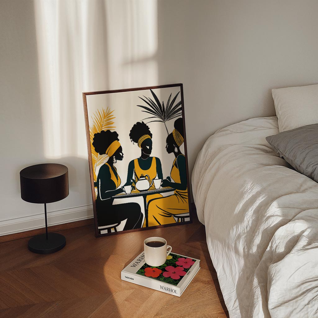 Vrouwelijke Vriendschap aan Tafel Poster