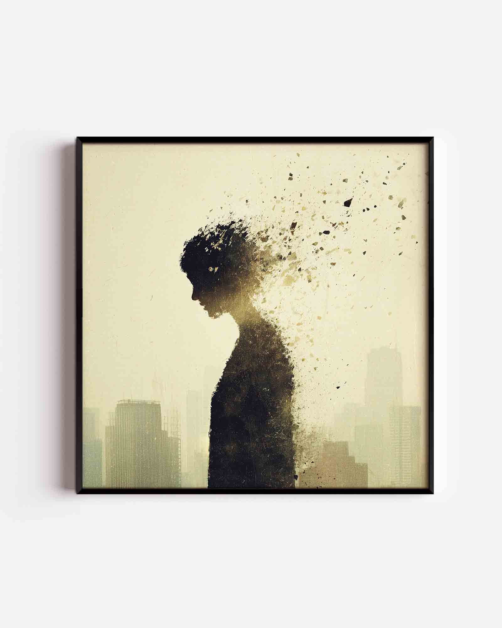 Vervagende silhouet Poster
