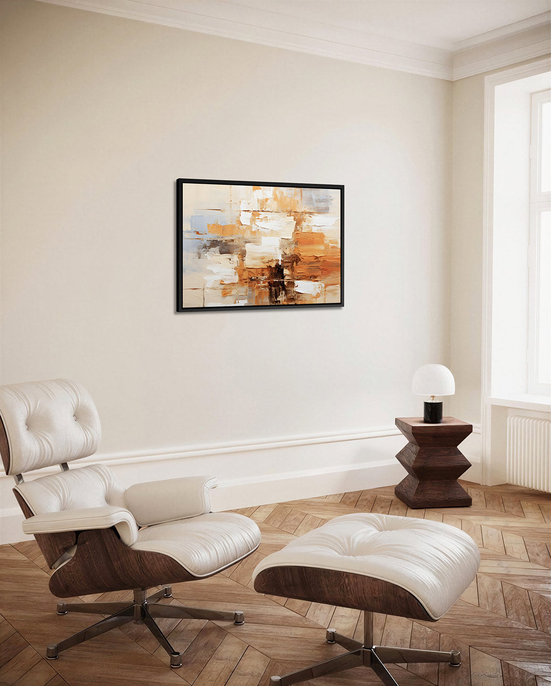 Gelaagde kleurencompositie Kunstwerk