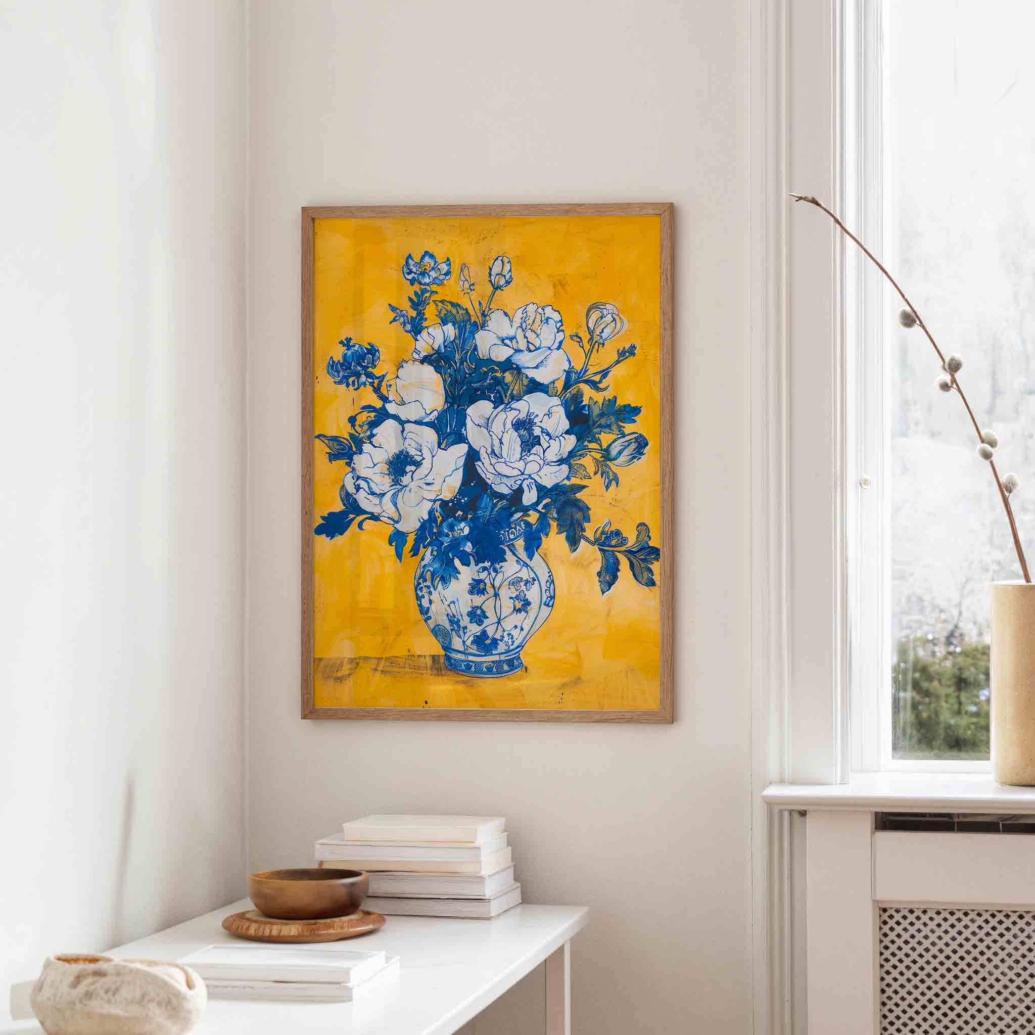 Bloemen in vaas Poster