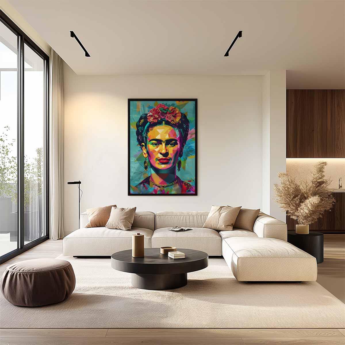 Kleurrijk Portret Kunstwerk Kunstwerk-canvas-dibond-plexiglas-wanddecoratie-WallArtistic