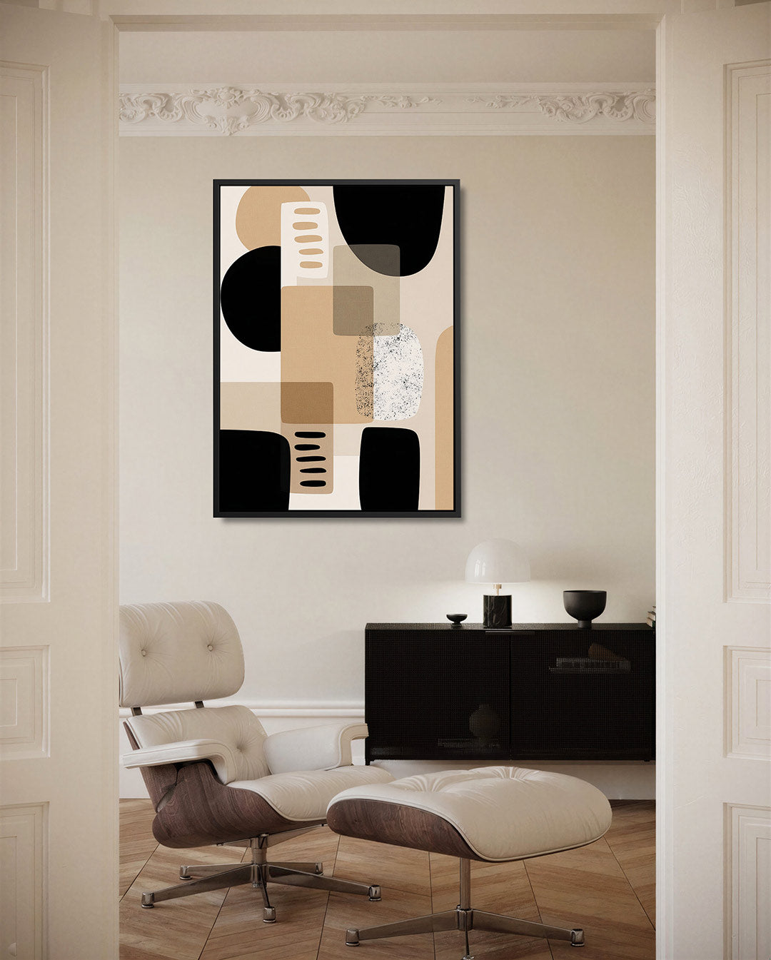 Geometrische vormen compositie Kunstwerk