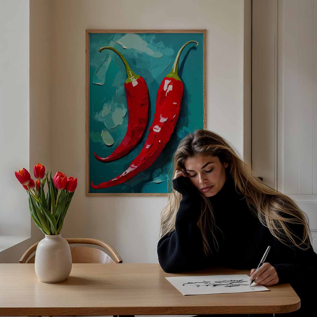 Spicy Pepper Art Print Poster