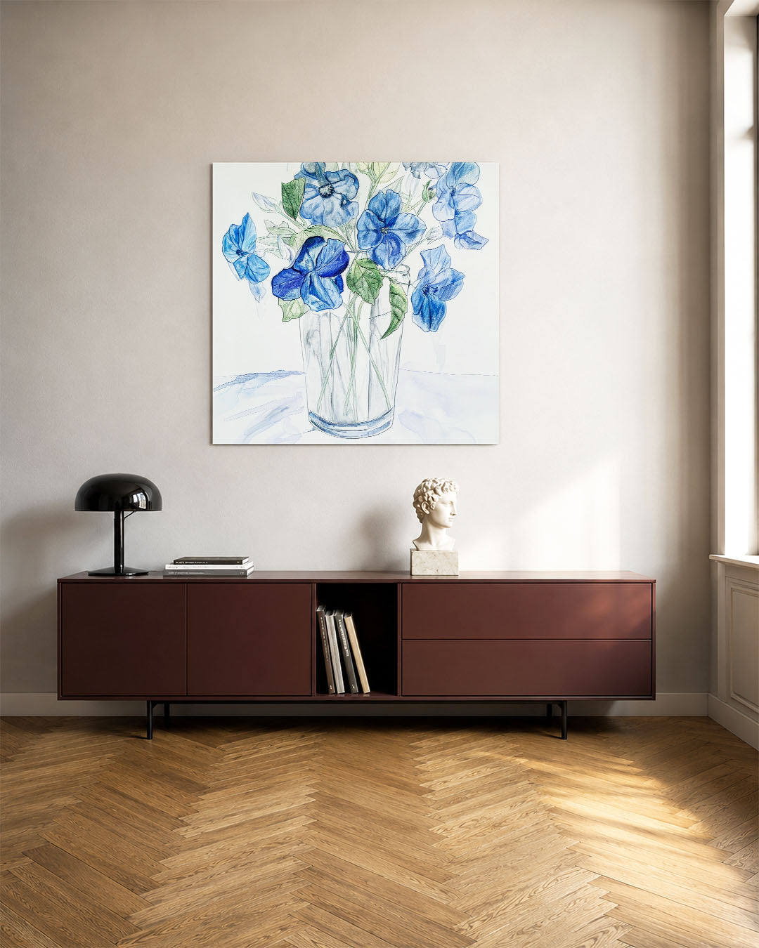 Bloemen in vaas Kunstwerk