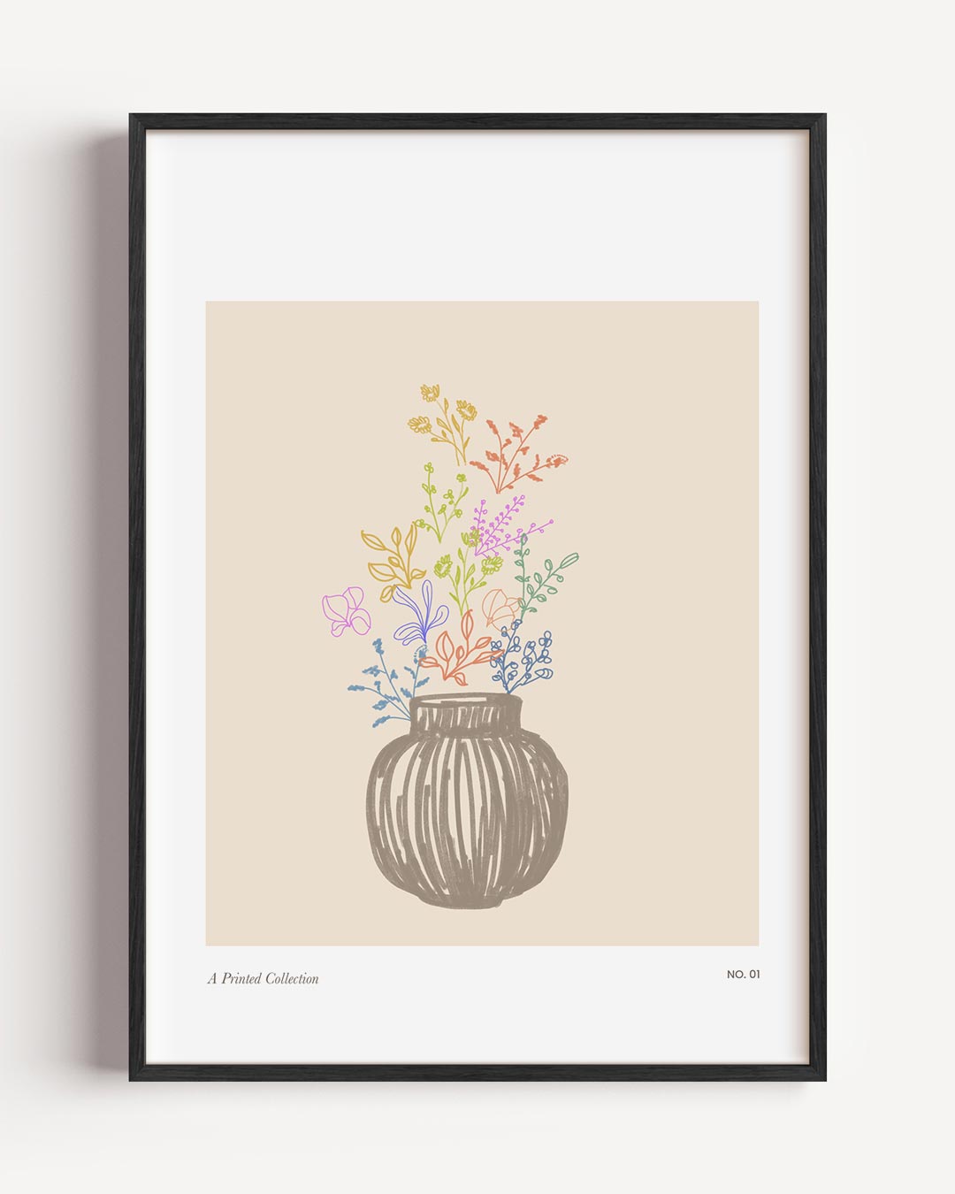 Vrolijke Vaas Bloemenposter-WallArtistic