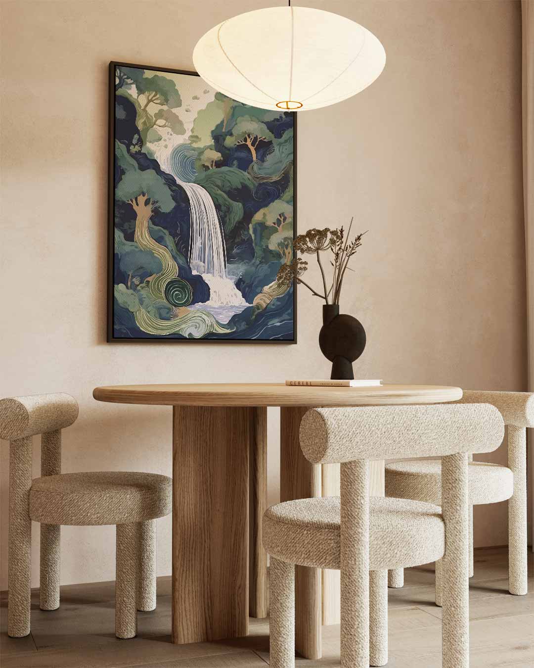 Magische Boswaterval Kunstwerk-canvas-dibond-plexiglas-wanddecoratie-WallArtistic