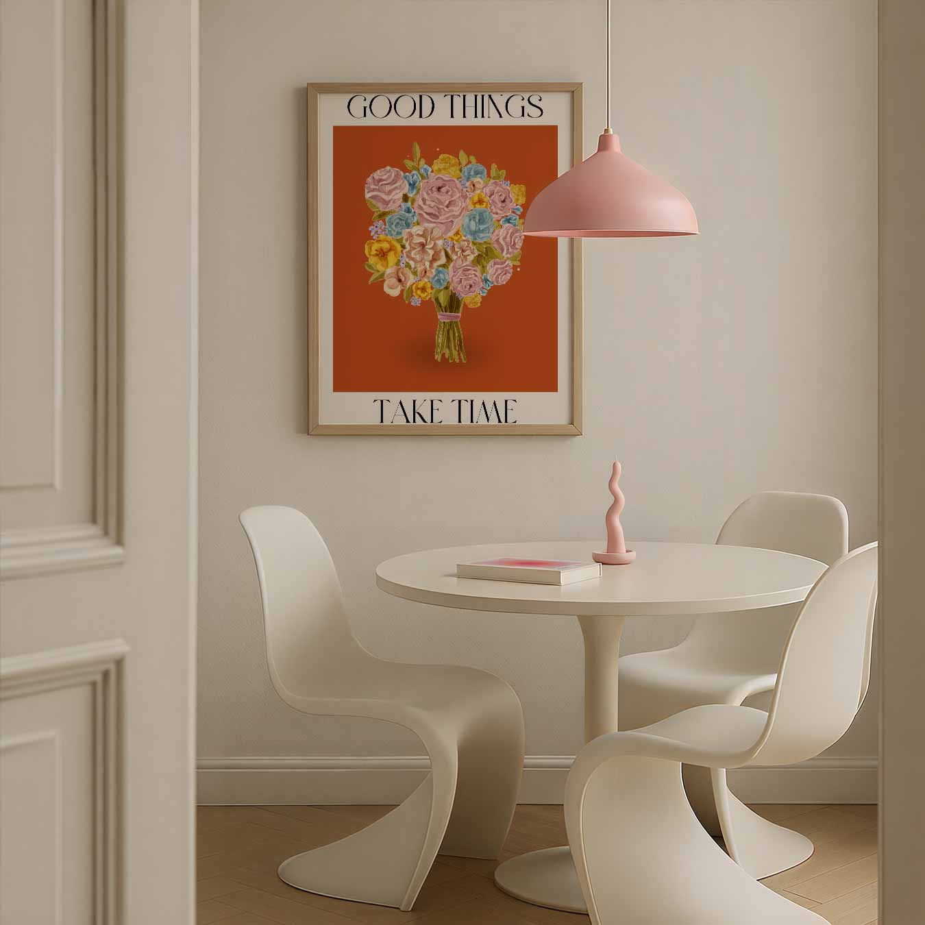 Bloemenpracht Poster met Inspirerende Tekst Poster