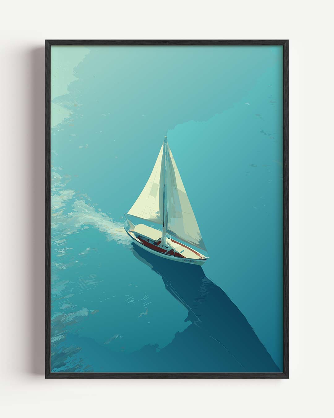 Zeilboot in de Zonsondergang Poster