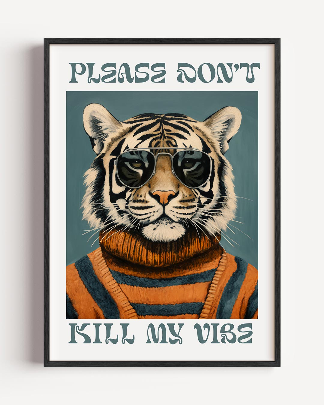 Stoere Tijger Poster-WallArtistic