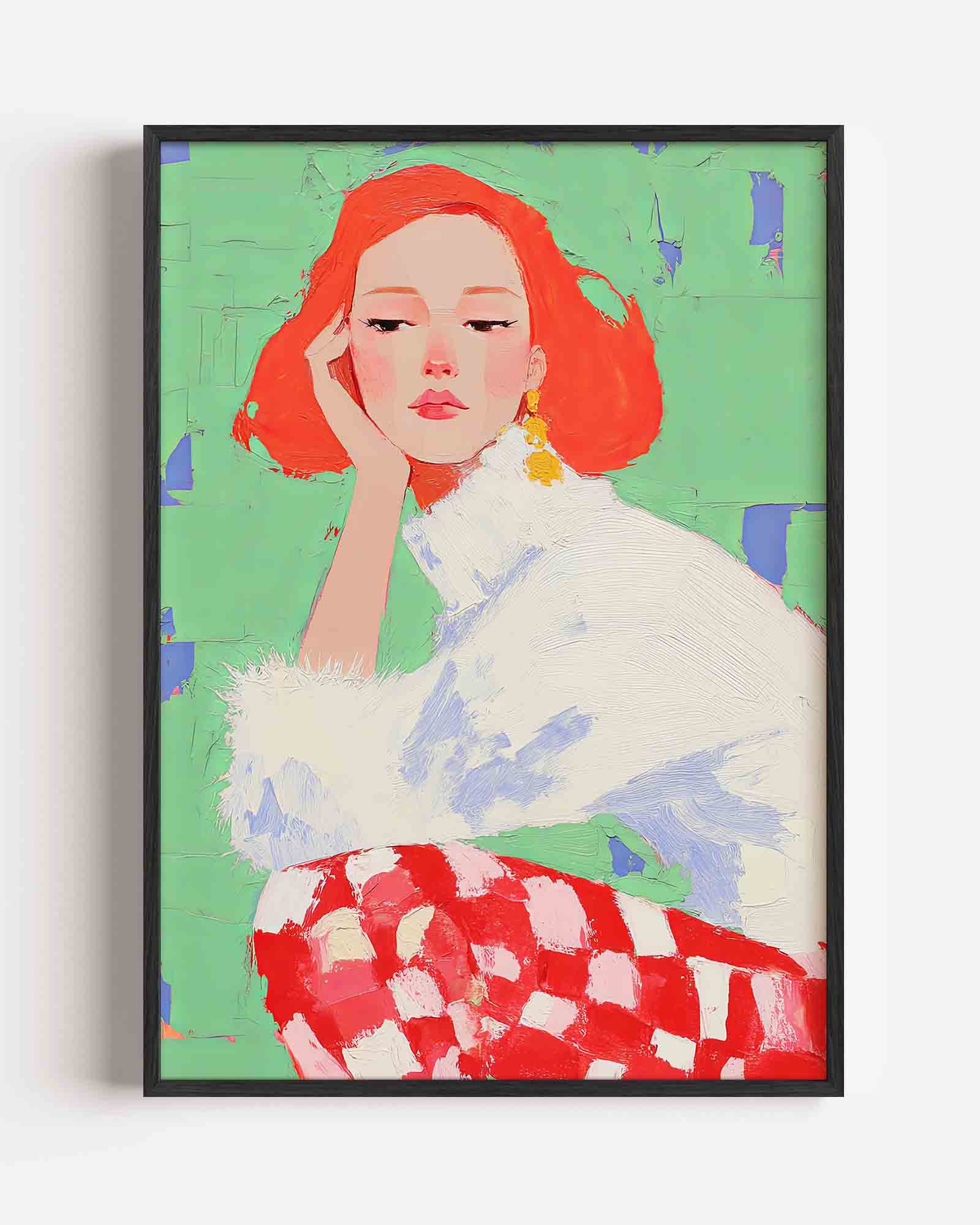 Vrouw met rood haar Poster