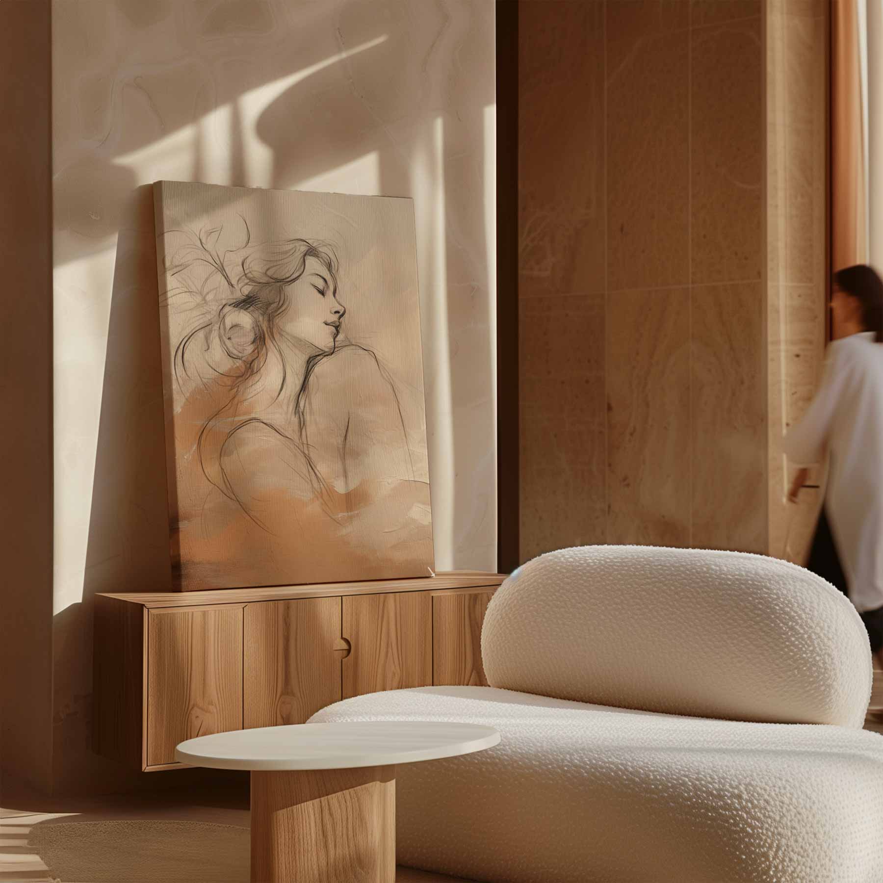 Dromerige Sereniteit Kunstwerk-canvas-dibond-plexiglas-wanddecoratie-WallArtistic