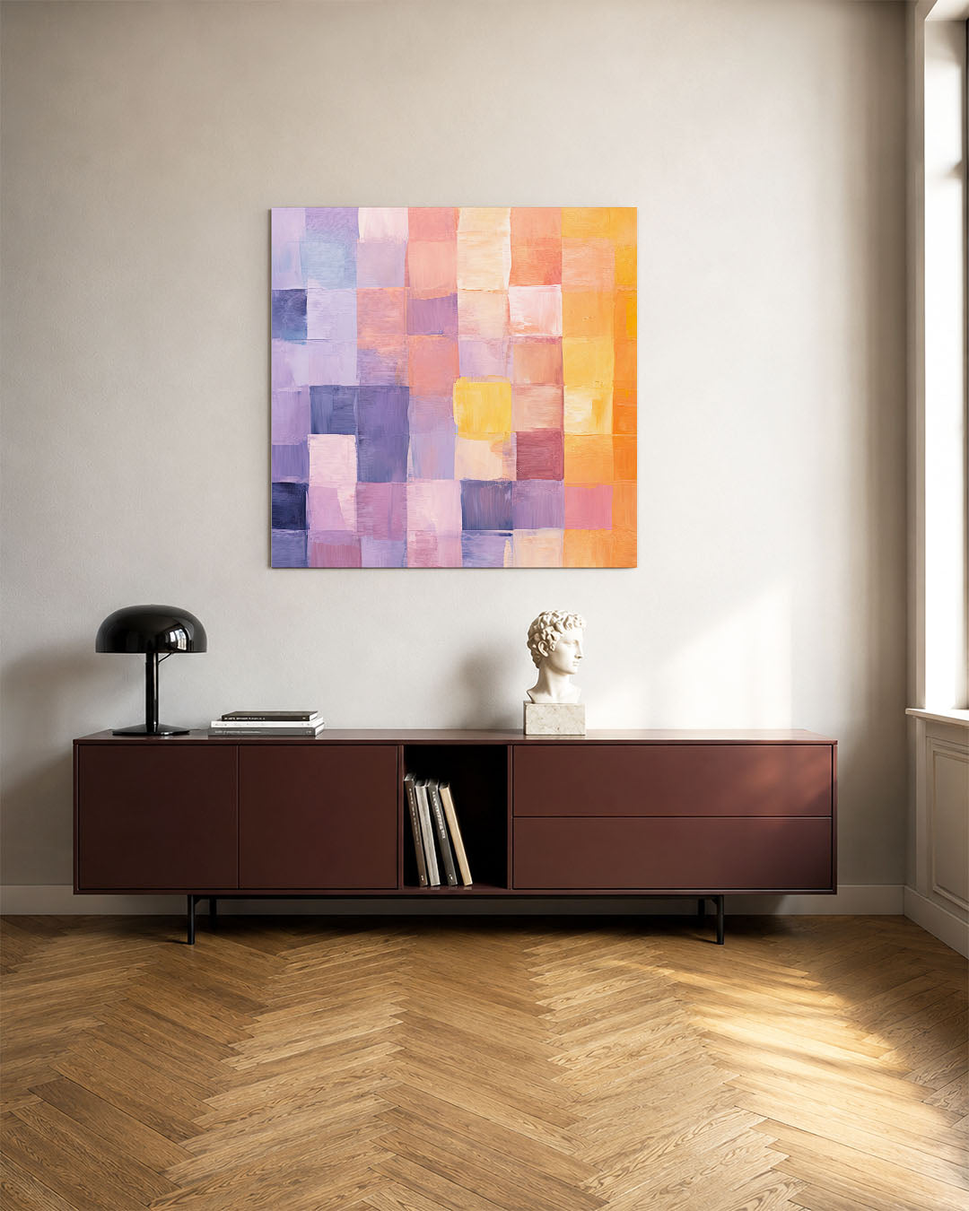 Kleurrijke geometrie Kunstwerk