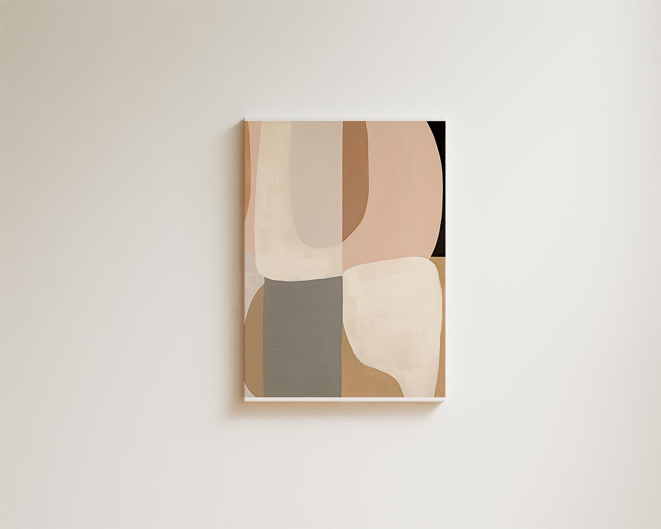 Warm Elegantie Abstract Schilderij Kunstwerk-canvas-dibond-plexiglas-wanddecoratie-WallArtistic