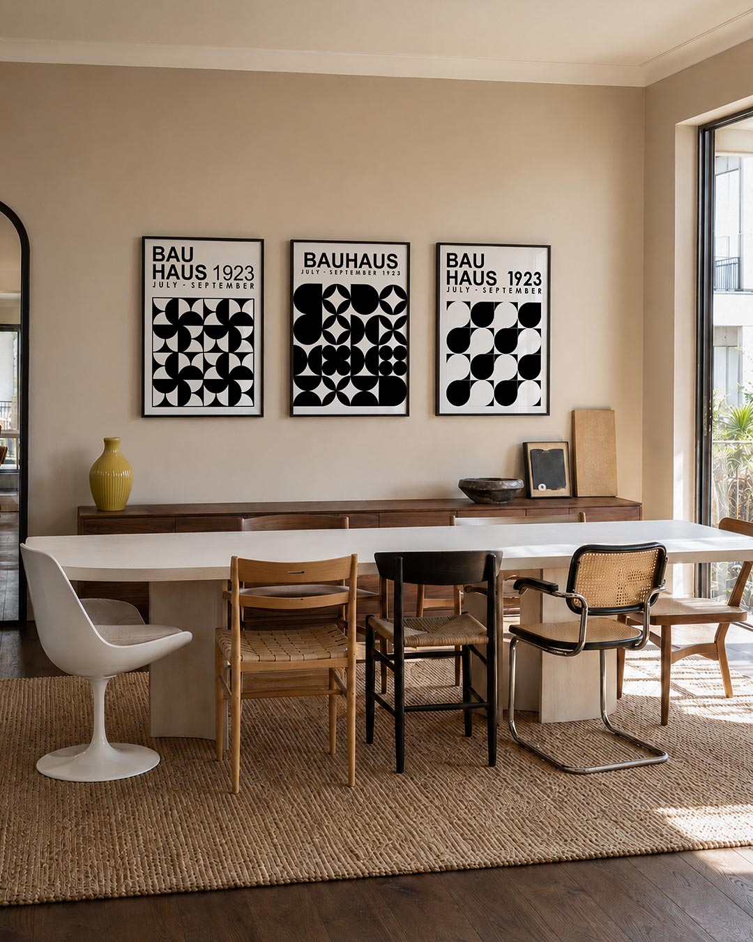 Zwart wit ritme Posterset