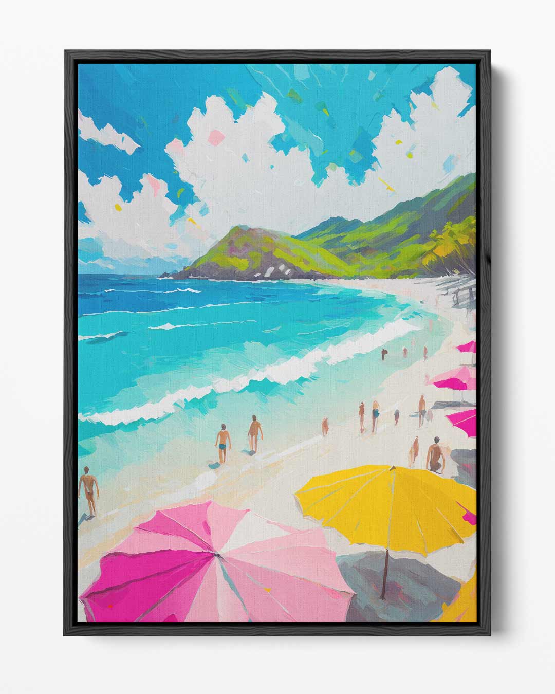 Zonnige Stranddag Kunstwerk-canvas-dibond-plexiglas-wanddecoratie-WallArtistic