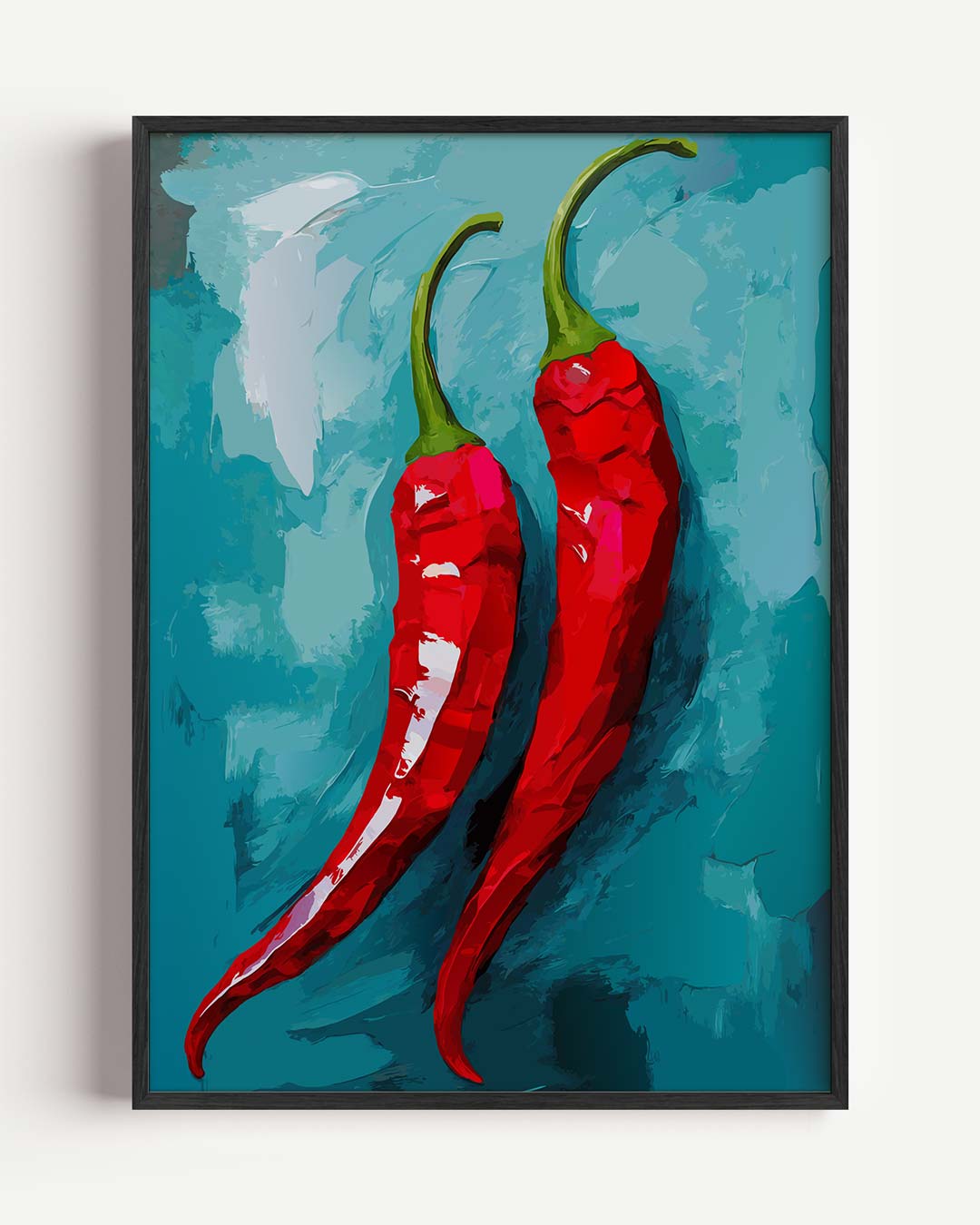 Spicy Red Peppers Poster