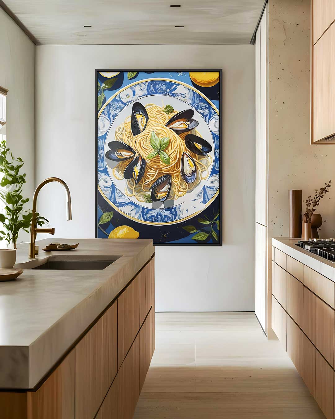 Pasta Delizia Schilderij Kunstwerk-canvas-dibond-plexiglas-wanddecoratie-WallArtistic