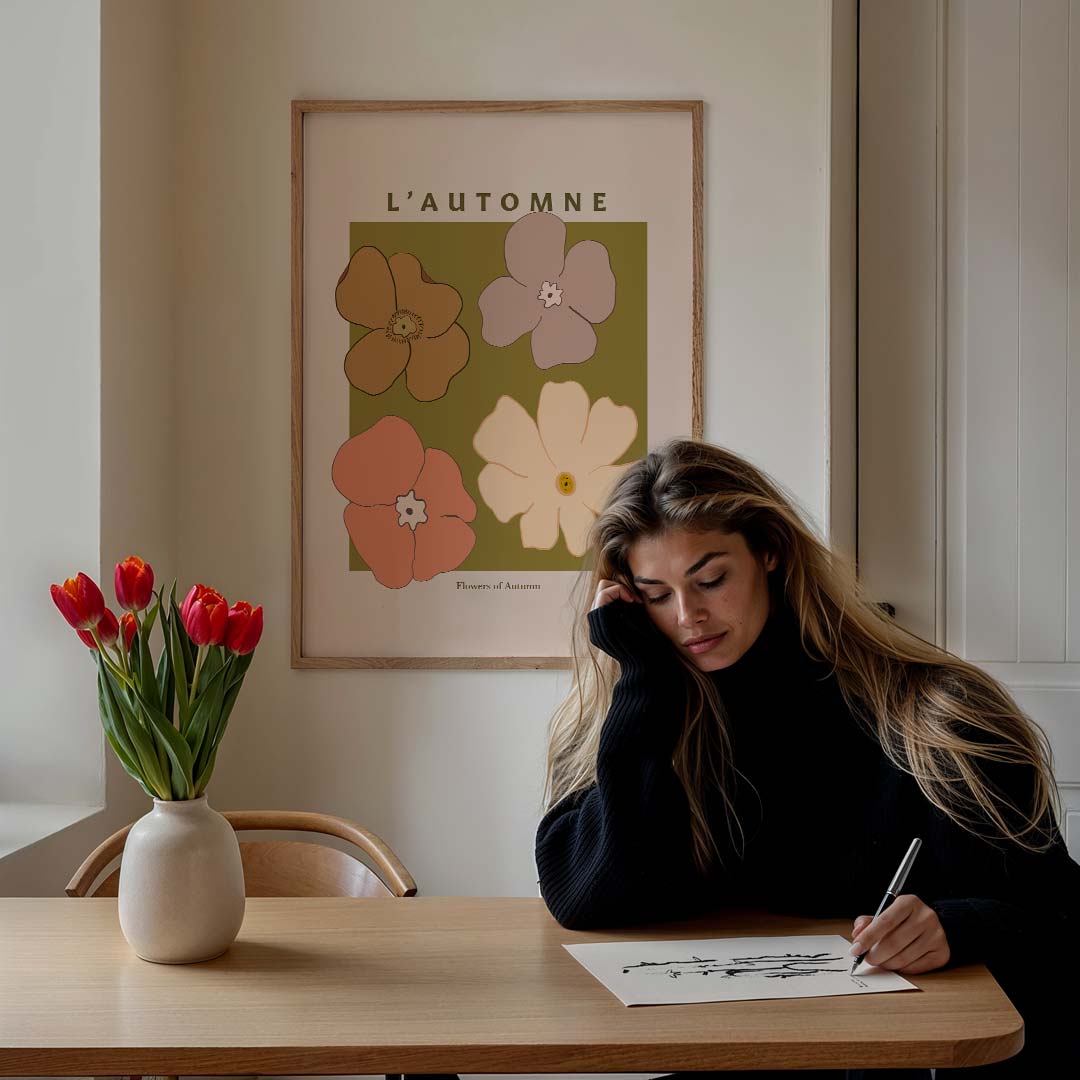 Herfstbloemen Poster-WallArtistic