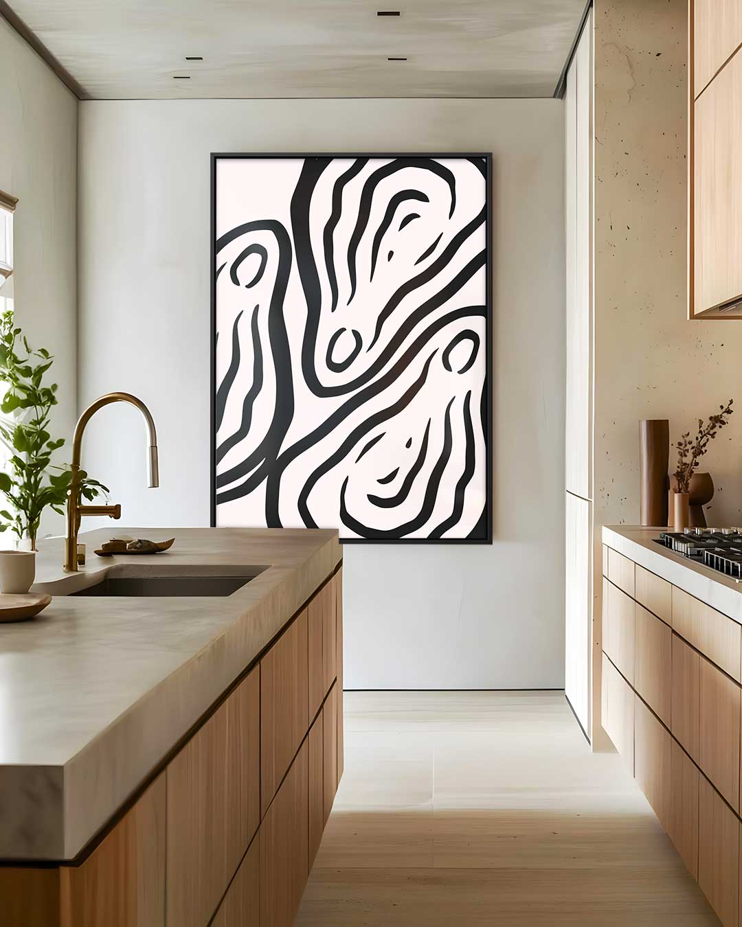 Abstracte Golfpatronen Kunstwerk-canvas-dibond-plexiglas-wanddecoratie-WallArtistic